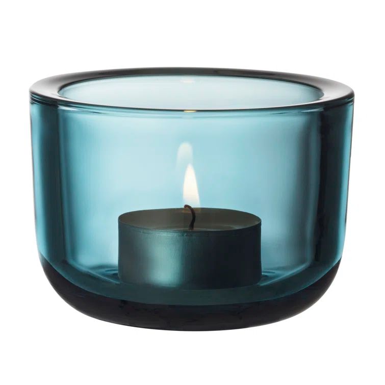 Nordic Winter Seablue Glass Hanging Tealight Holder
