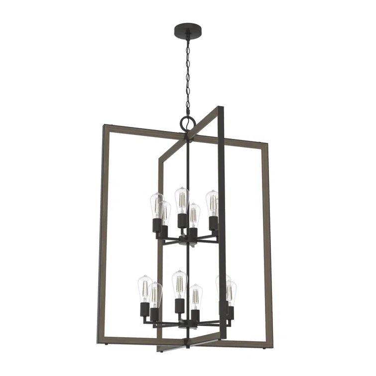 Woodburn Noble Bronze 12-Light Modern Lantern Pendant