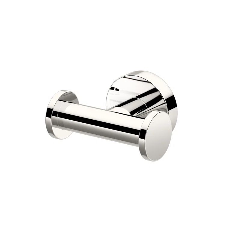 Polished Nickel Modern Wall Mounted Double Robe Hook
