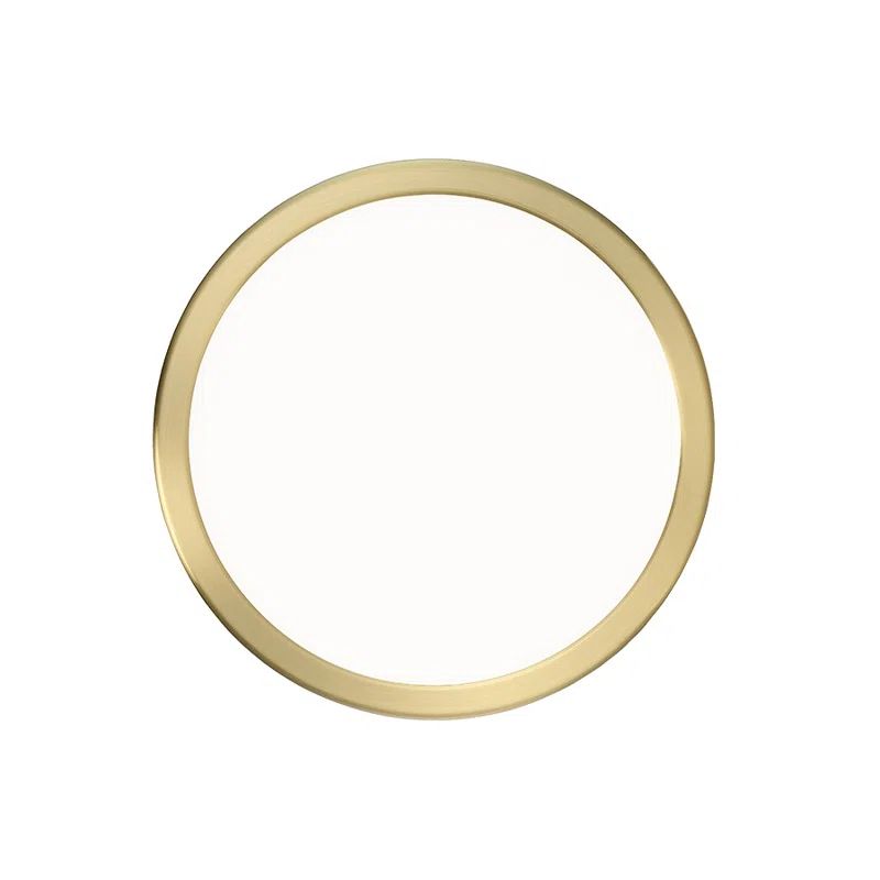 Stanwyck Brushed Brass Slim LED Flush Mount, 10.25"