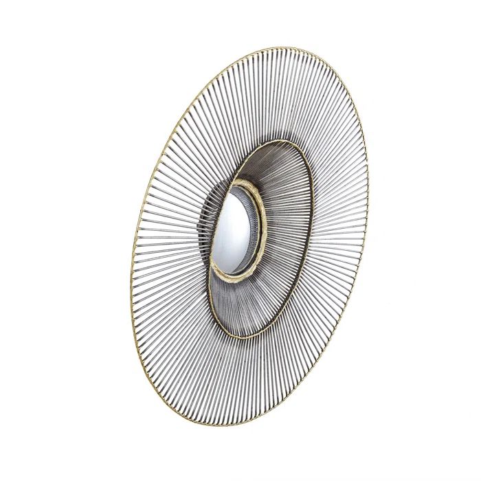 Bronze Gold Round Tilt-A-Wire 29.5" Wall Mirror
