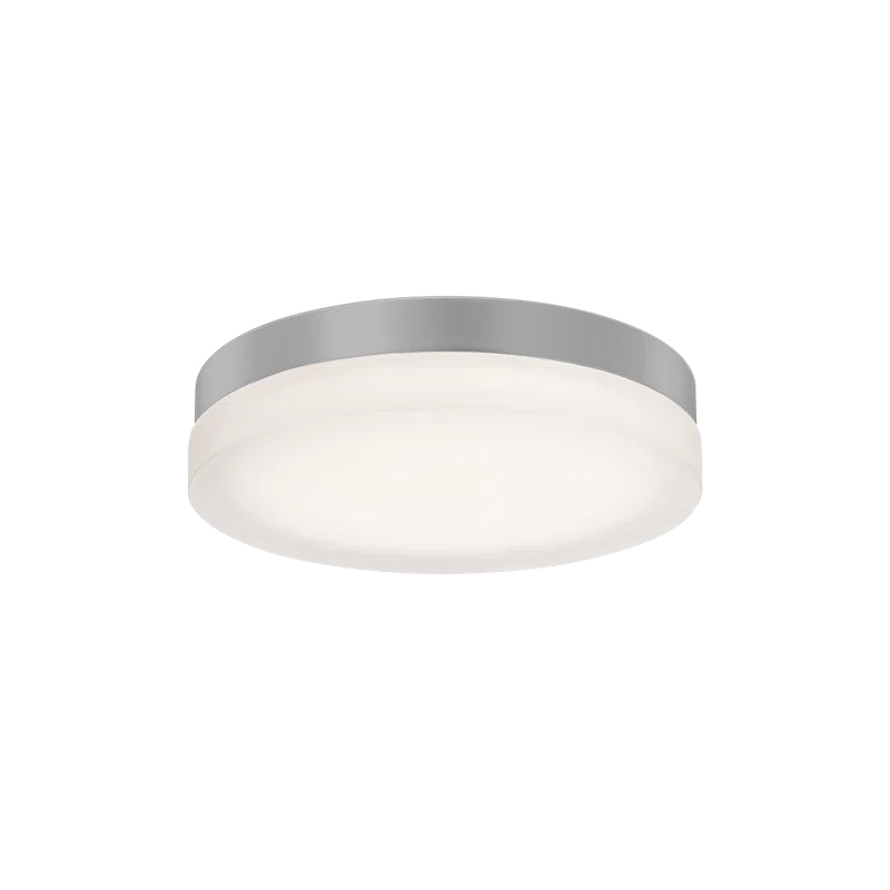 Circa 11" Titanium LED Flush Mount with Etched Opal Glass