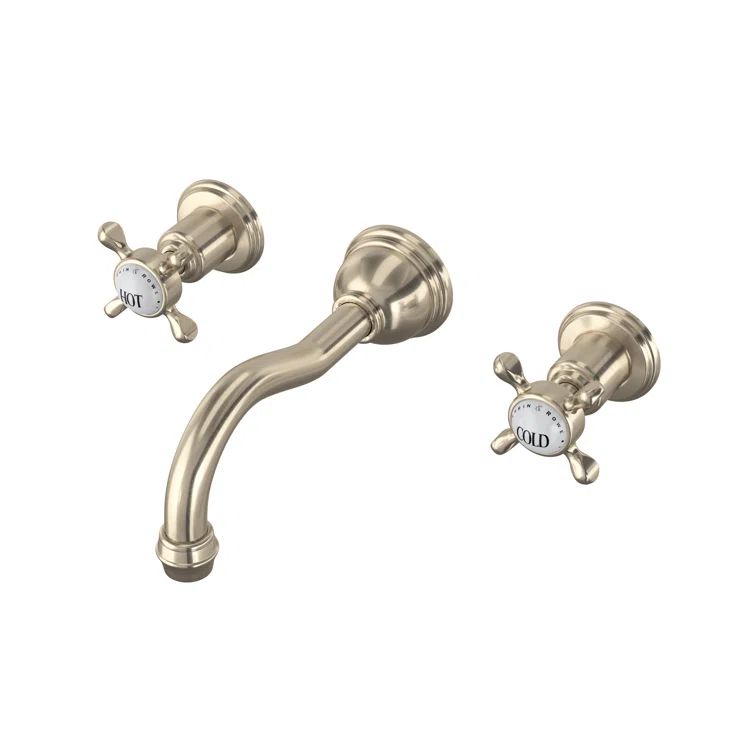 Edwardian Classic Wall-Mounted Polished Nickel Faucet