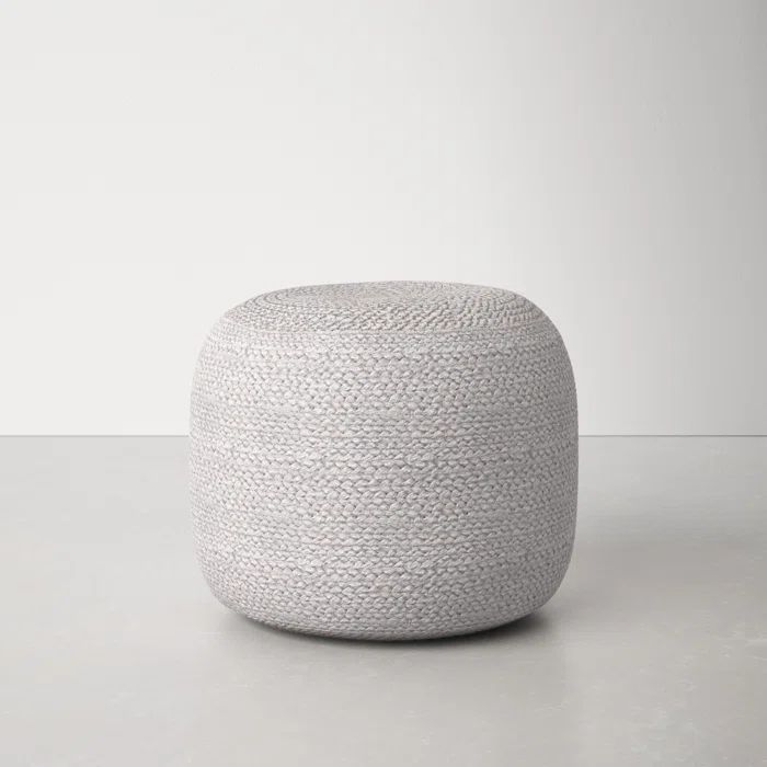 Tropics Handwoven Jute Round Pouf in Multiple Colors