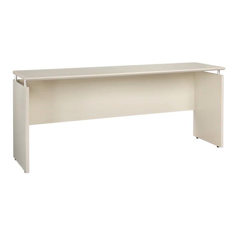 Sea Salt Laminate Adjustable Height Credenza Desk