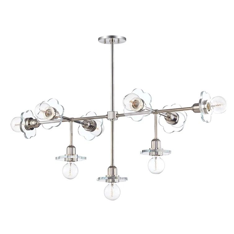 Alexa Polished Nickel Sputnik 9-Light Chandelier
