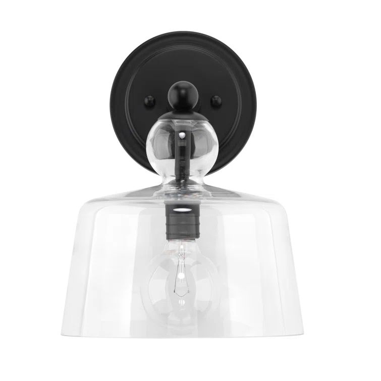 Hudson Black Iron Jelly Jar Wall Sconce