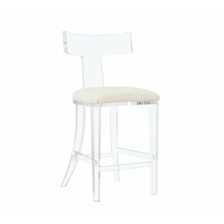 Tristan Plush Foam Clear Acrylic 26'' Counter Stool
