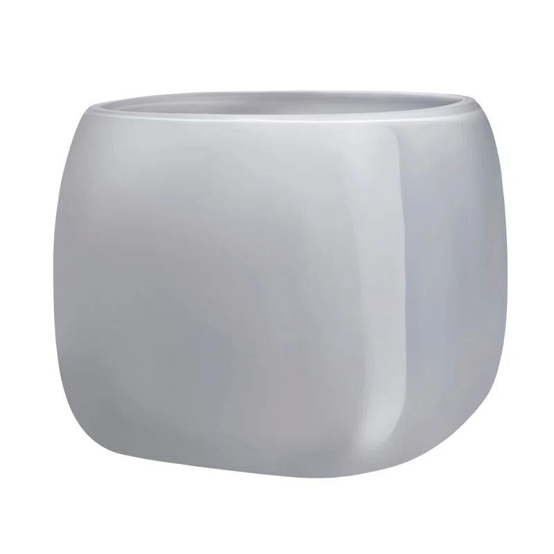 Opal Gray Lead-Free Crystal Round Vase by Bibi Seck & Ayse Birsel