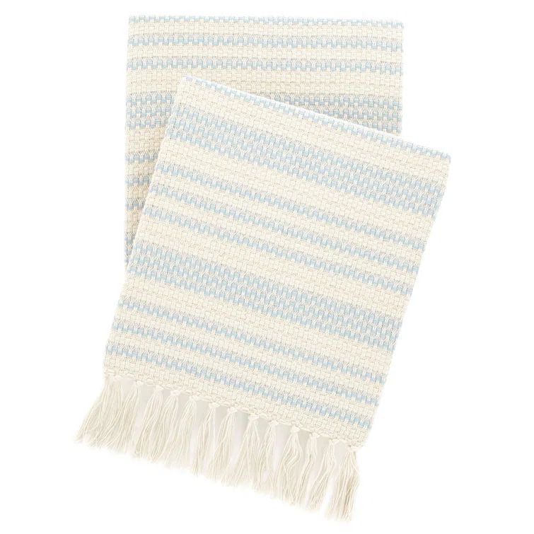Cade Handwoven Ivory Cotton Throw Blanket - Machine Washable