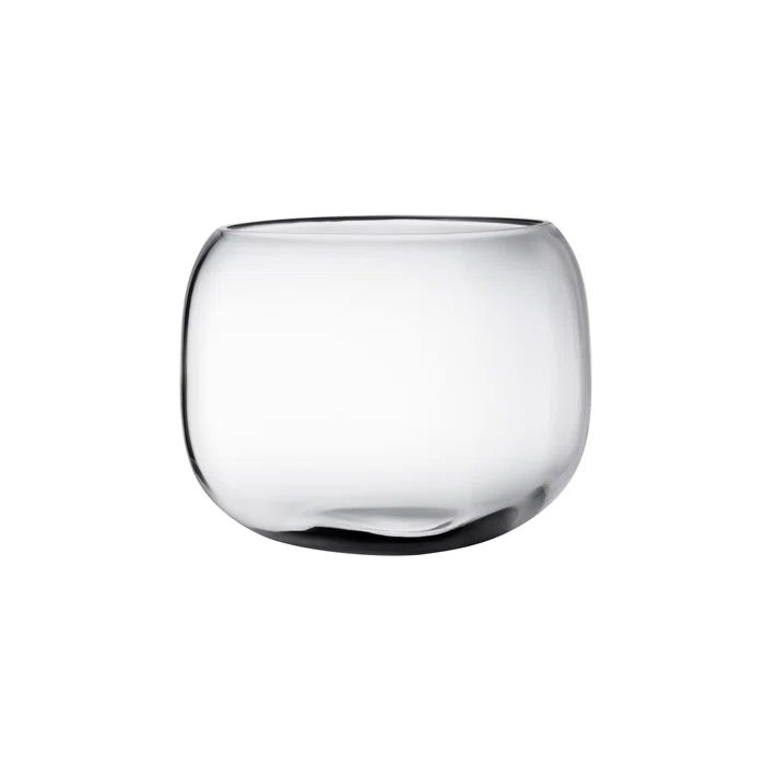 Elegant Round Crystalline Glass Decorative Vase