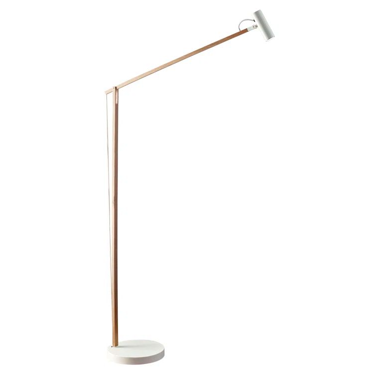 Crane Chic Natural Ash & Matte White 60.5'' LED Floor Lamp