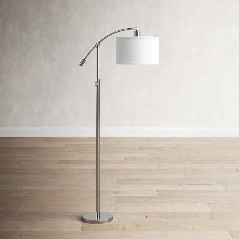 Arcadia Adjustable Arc 65'' White Floor Lamp