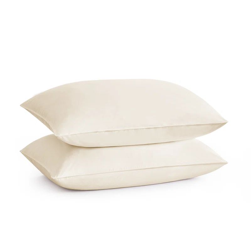 Off White Queen Feather and Down Blend Pillow Set