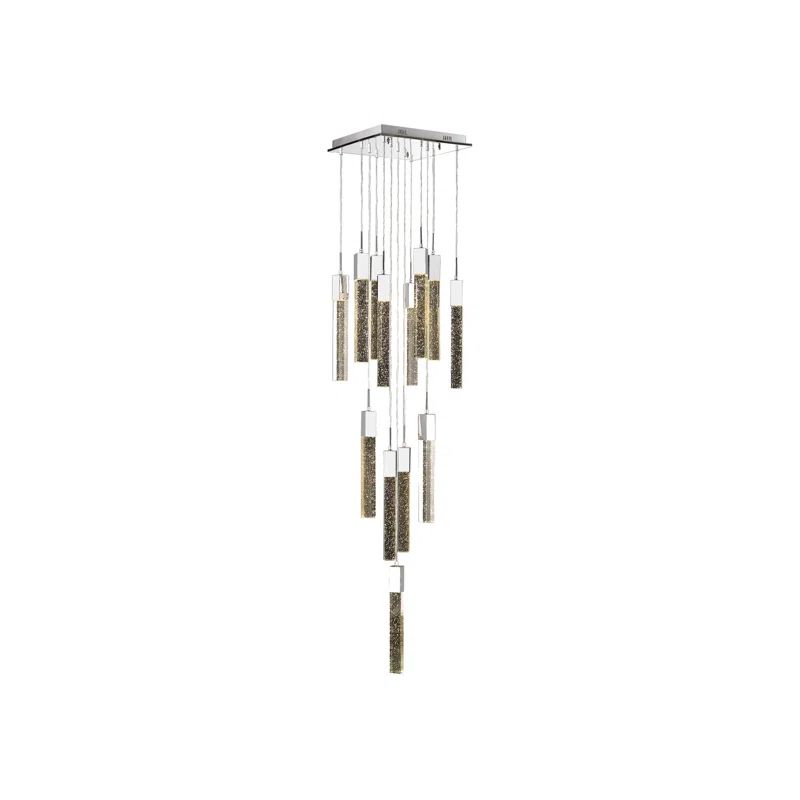 Glacier Avenue Chrome 13-Light LED Crystal Pendant