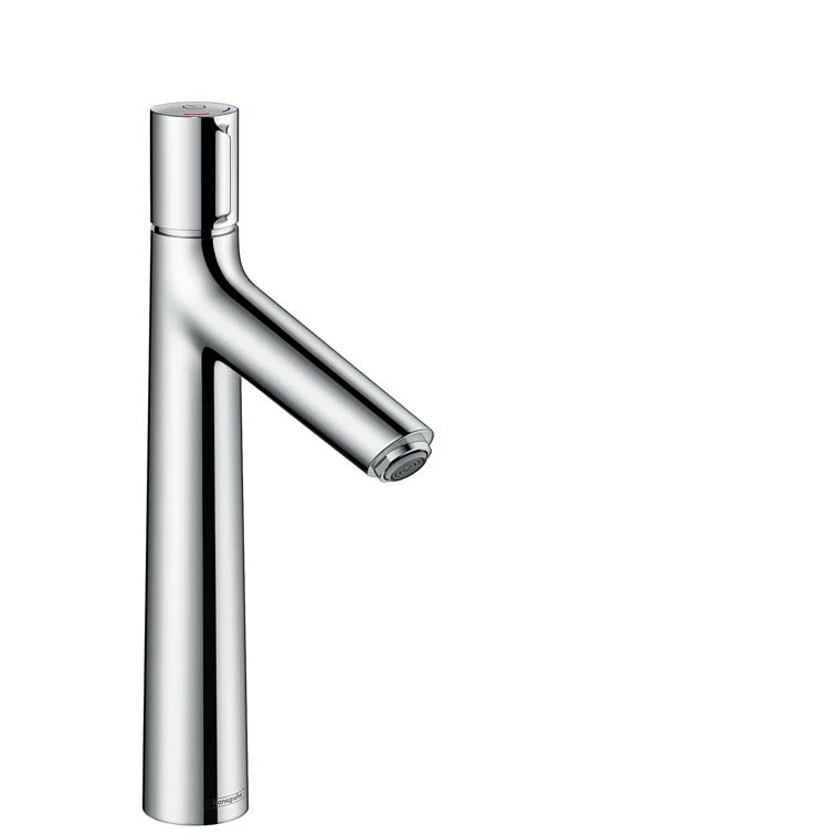 Sleek Polished Chrome High Arc Minimalist Bathroom Faucet