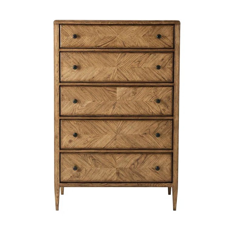 Dawn Oak Tall Chest with Extra Deep Drawers