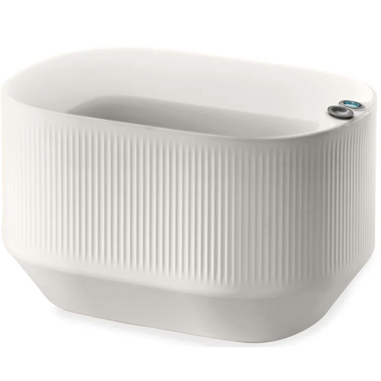 Alpine White Mod 20'' Rectangular Planter with Drainage Hole