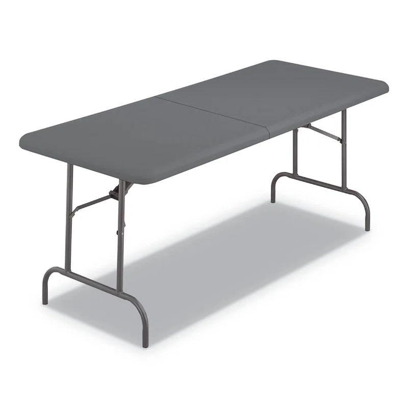 Charcoal Gray 72" Lightweight Bi-Fold Multipurpose Table
