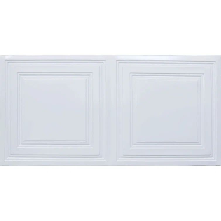 White Matte PVC Rectangular Drop-In Ceiling Tile