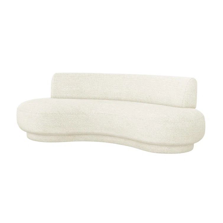 Nuage 96'' Off-White Curved Upholstered Sofa