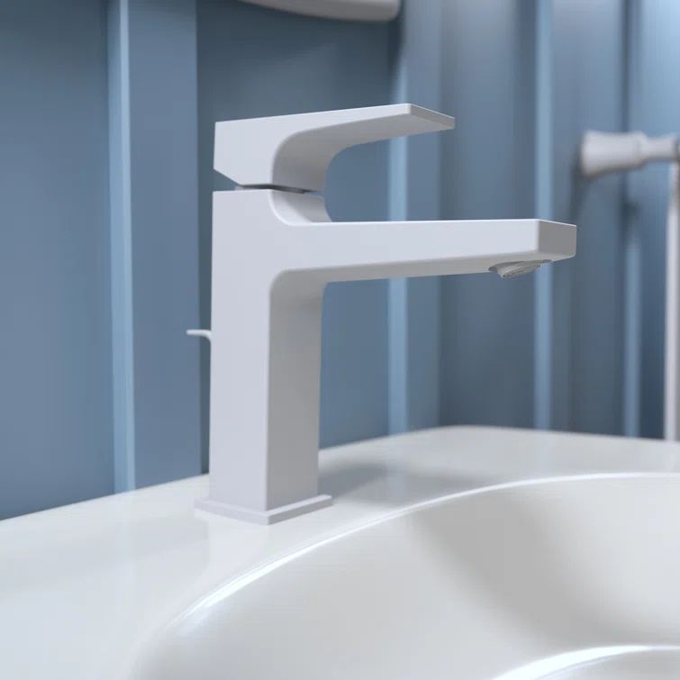 Modern Black Brass Single Hole Bathroom Faucet