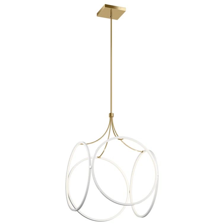 Ciri White and Matte Black LED Pendant Light