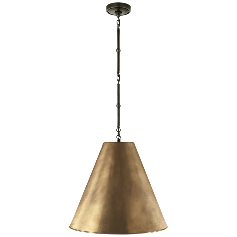 Bronze and Antique Brass 18" Pendant Light