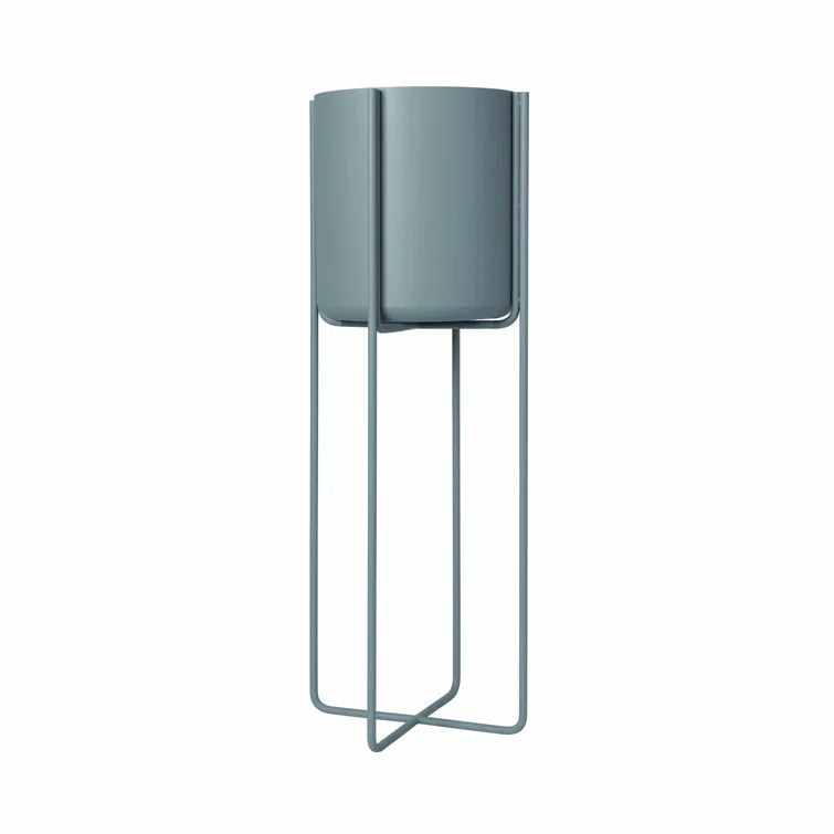 Steel Gray Tall Powder Coated Steel Plant Stand