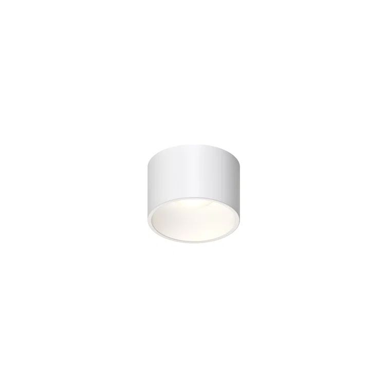 Satin White 6" LED Drum Flush Mount Light