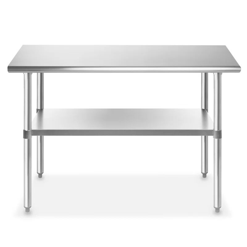 48" Stainless Steel Commercial Kitchen Prep Table with Undershelf