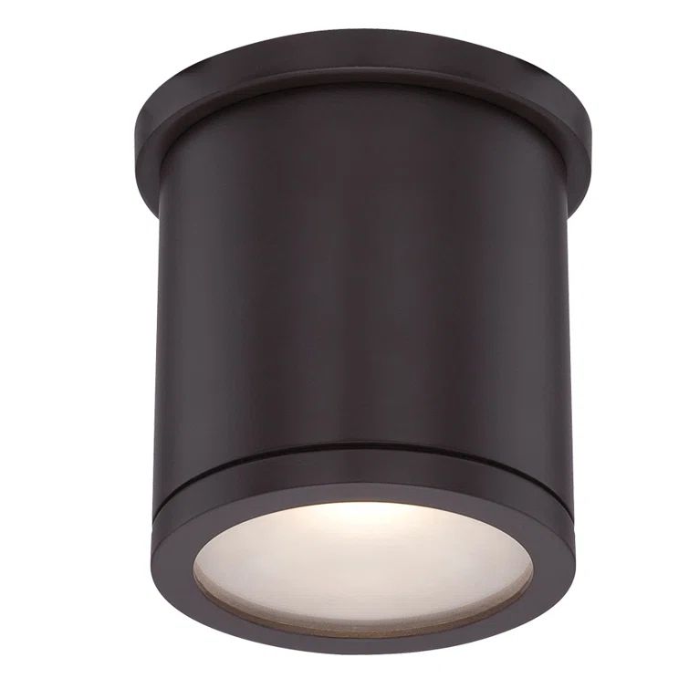 Bronze Aluminum LED Indoor/Outdoor Flush Mount Light