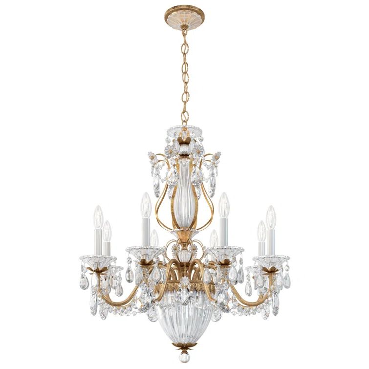 Bagatelle French Gold 11-Light Chandelier with Clear Heritage Crystal