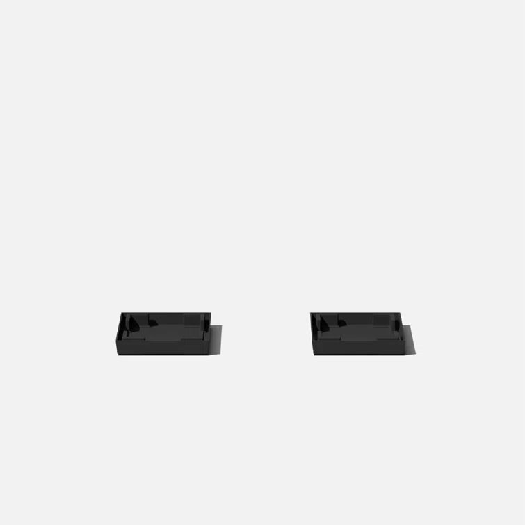 Black Plastic 26'' Planter Tray Set of 2