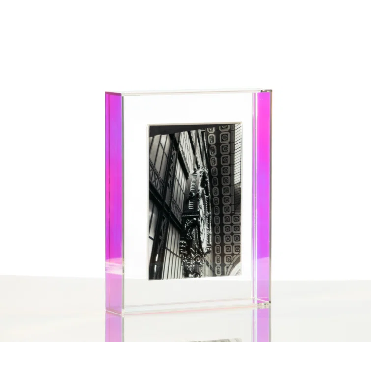 Rainbow Iridescent 4x6 Acrylic Floating Frame