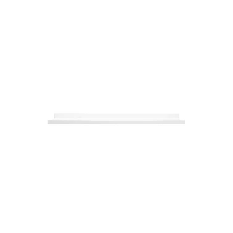 Sleek Italian Matt White Floating Wall Shelf