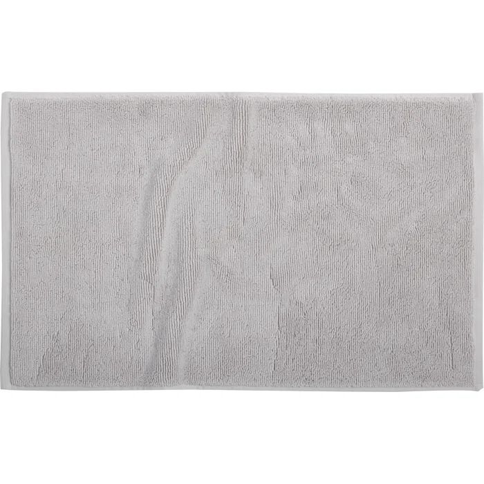 Luxurious Aegean Organic Cotton Bath Rug in Fog Gray