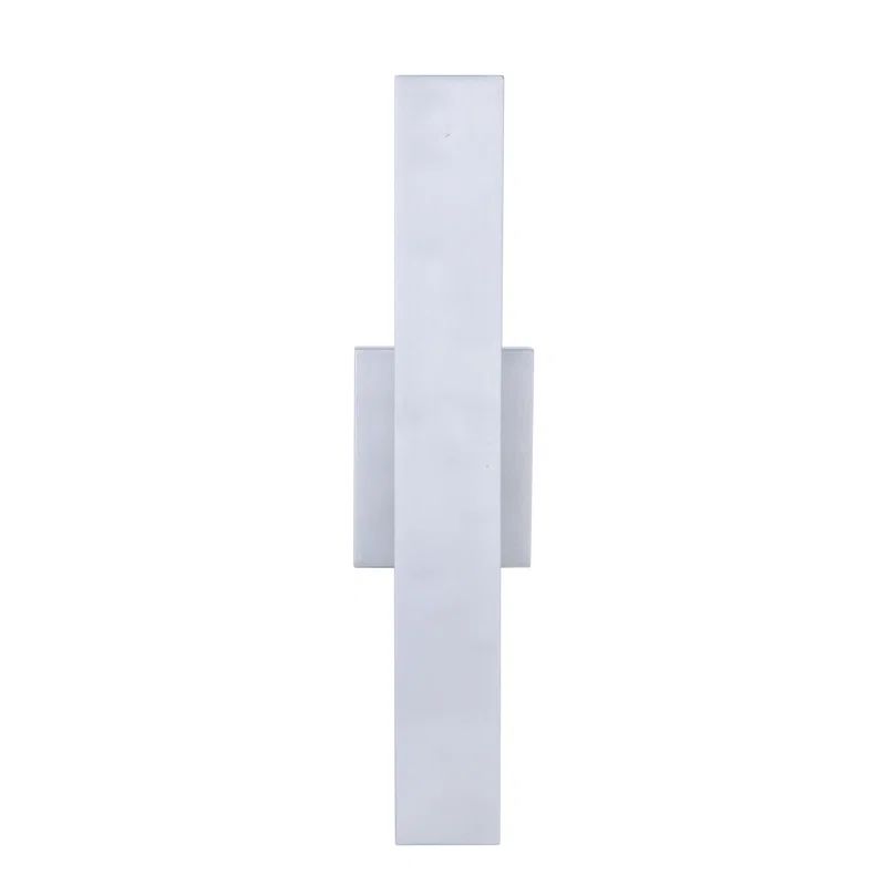 Brushed Aluminum Modern LED Wall Sconce Lantern