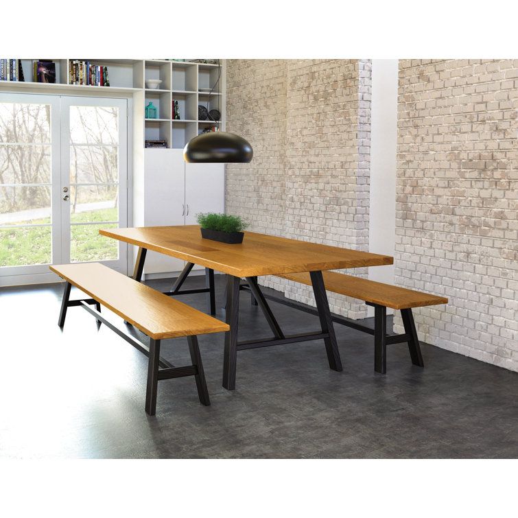 Walnut Farmhouse Solid Wood Dining Table