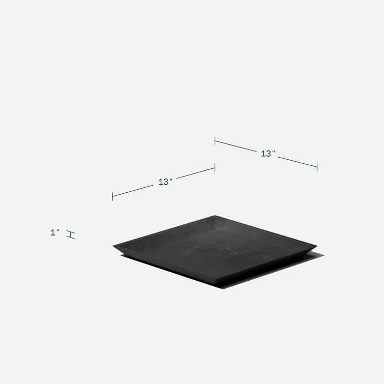 Black Polyethylene Nobleton Planter Tray Set of 2