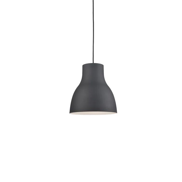 Black Aluminum 14-Inch Single Pendant Light