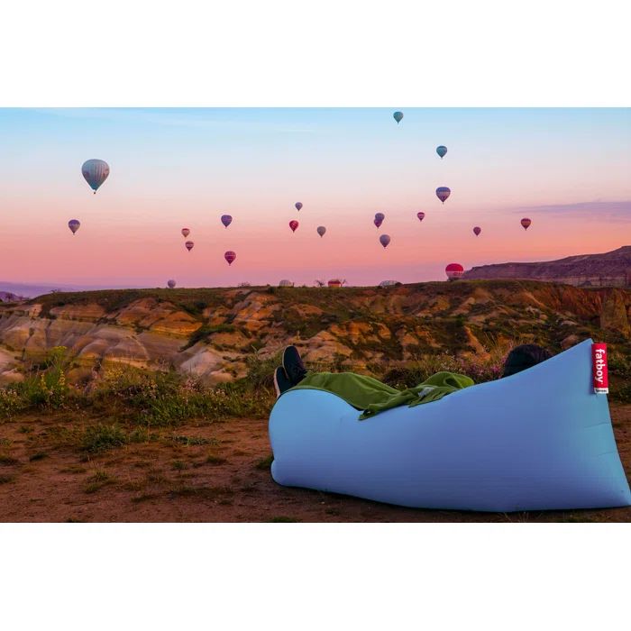 Teal and White Inflatable Beach Lounger