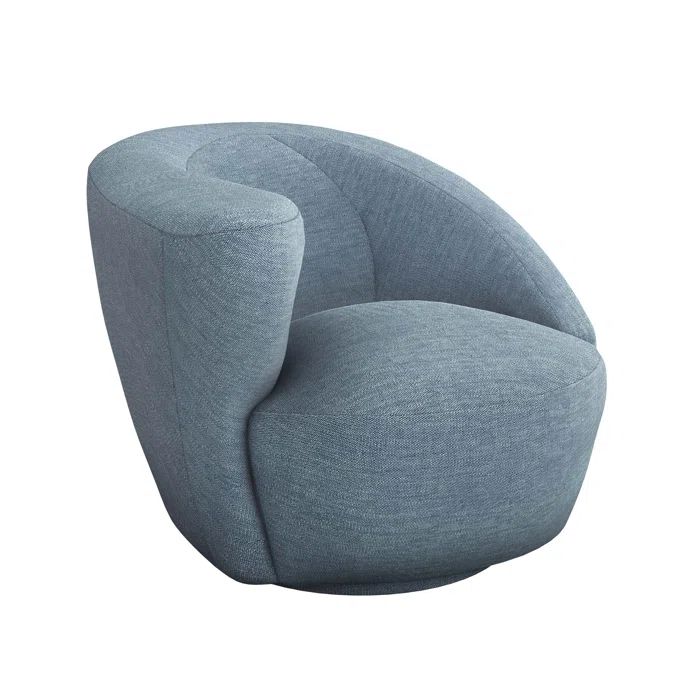 Carlisle Azure Swivel Chair in Surf Polyester Twill