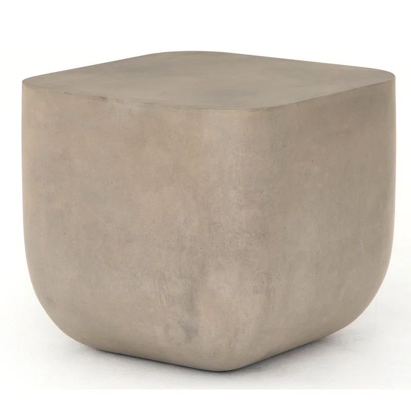 Gray Concrete Square End Table