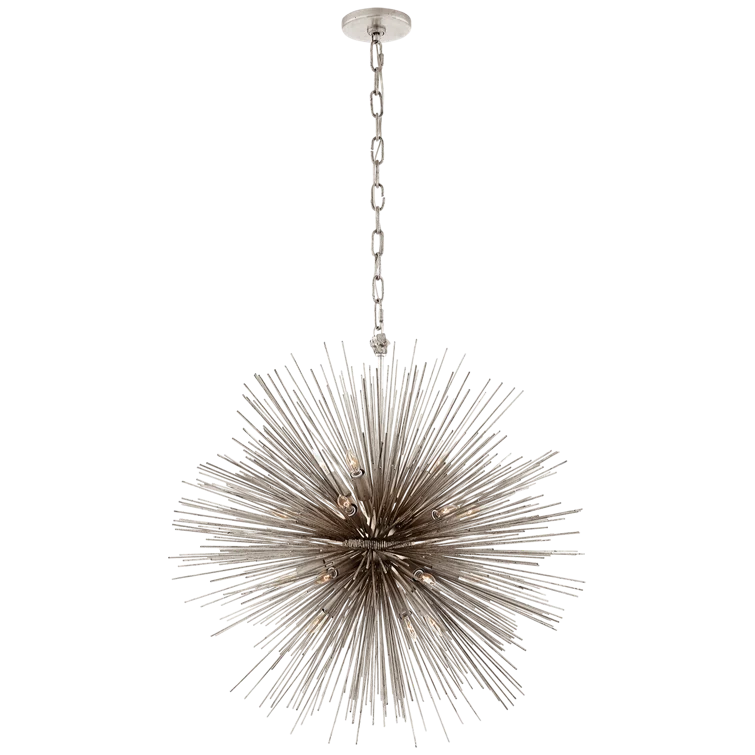 Strada Radiant Nickel and Crystal 20-Light Chandelier