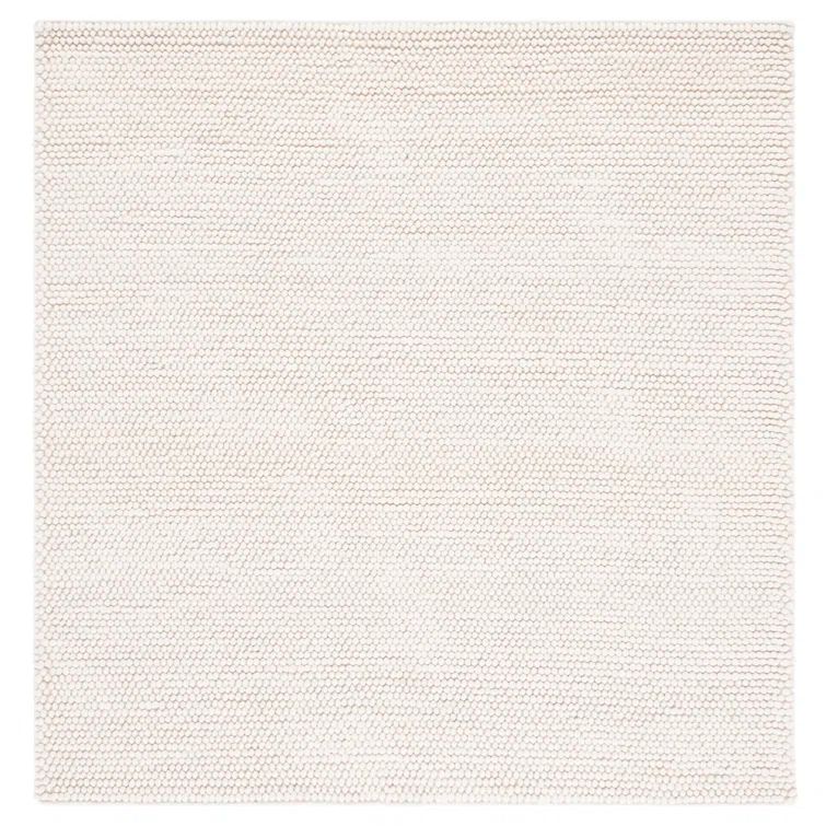 Carisbrooke Cream Square Hand-Knotted Wool & Viscose Rug