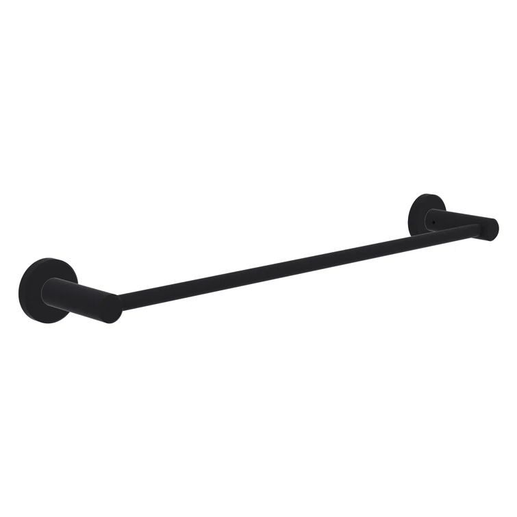 Matte Black Solid Brass Wall Mounted Towel Bar, 20 inches