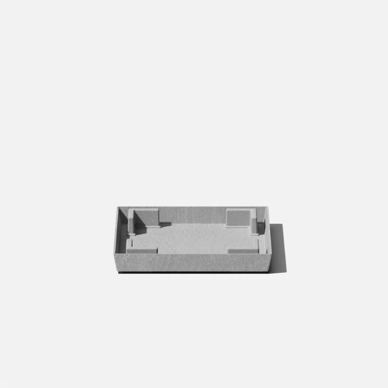 Nobleton Gray Square 10" Planter Saucer for Indoor/Outdoor