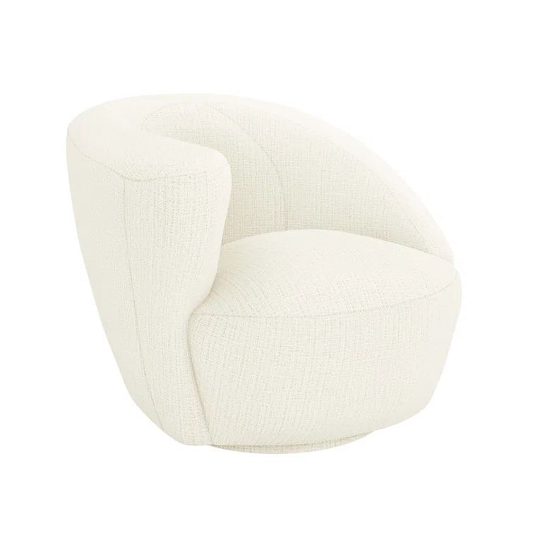 Dune Azure Swivel Armchair in Manufactured Wood