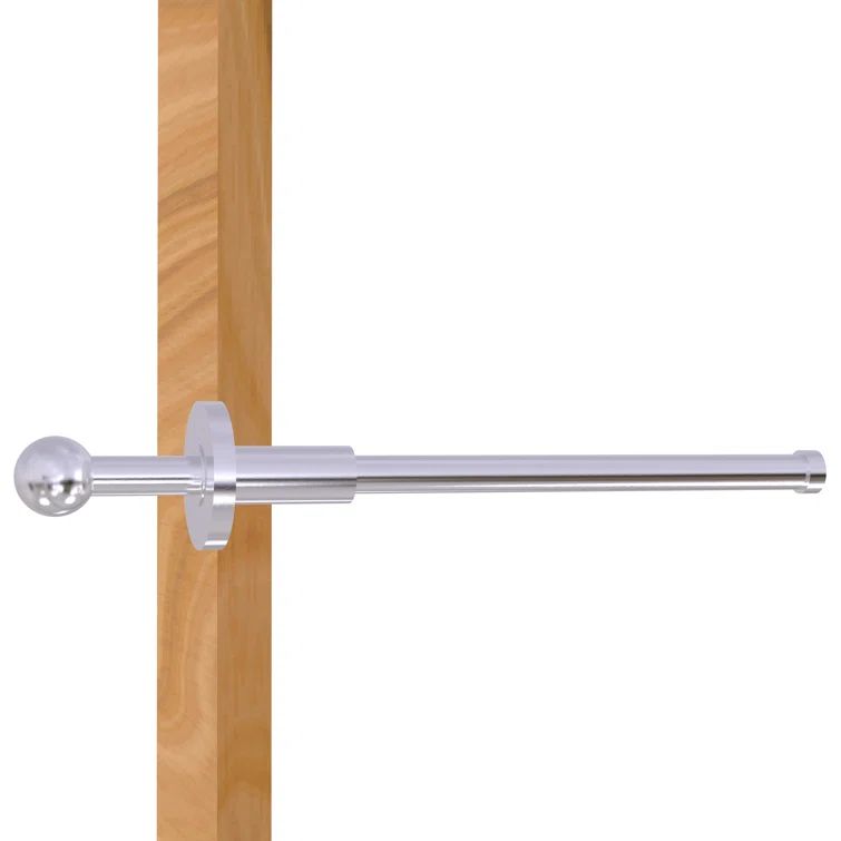 Satin Chrome Retractable Pullout Garment Rod